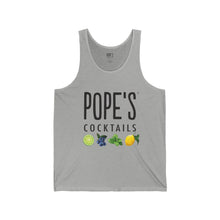 Load image into Gallery viewer, Pope's Cocktails Unisex Jersey Tank – Perfect for Summer Parties & Celebrations