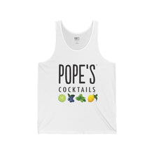 Load image into Gallery viewer, Pope's Cocktails Unisex Jersey Tank – Perfect for Summer Parties & Celebrations