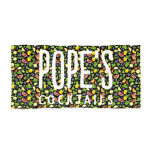 Load image into Gallery viewer, Pope's Cocktails Original Beach Towel in Black