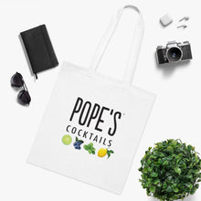 Load image into Gallery viewer, Pope's Cocktails CreatedTo-Go Cotton Tote Bag