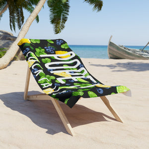 Pope's Cocktails Created To-Go  Original Beach Towel