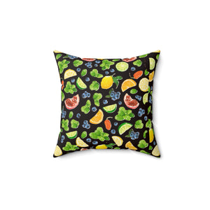 Pope's Cocktails Citrus Fruit Decorative Pillow - Full Fruit Pattern