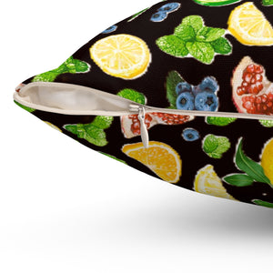 Pope's Cocktails Citrus Fruit Decorative Pillow - Full Fruit Pattern