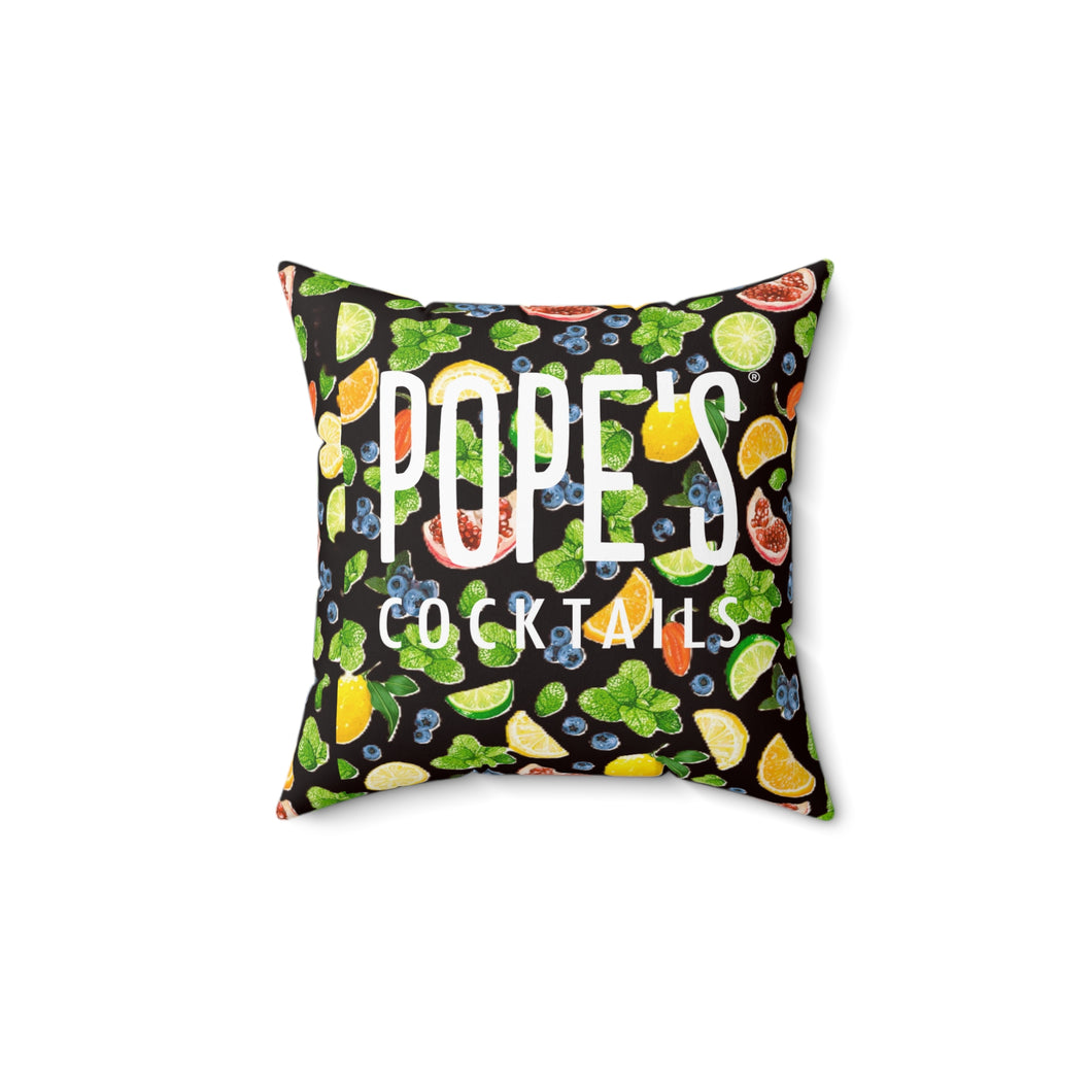 Pope's Cocktails Citrus Fruit Decorative Pillow - Full Fruit Pattern